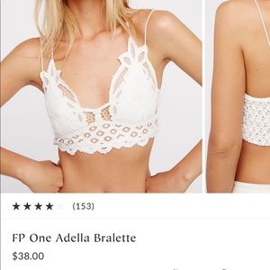 Free people white bra/top size medium!